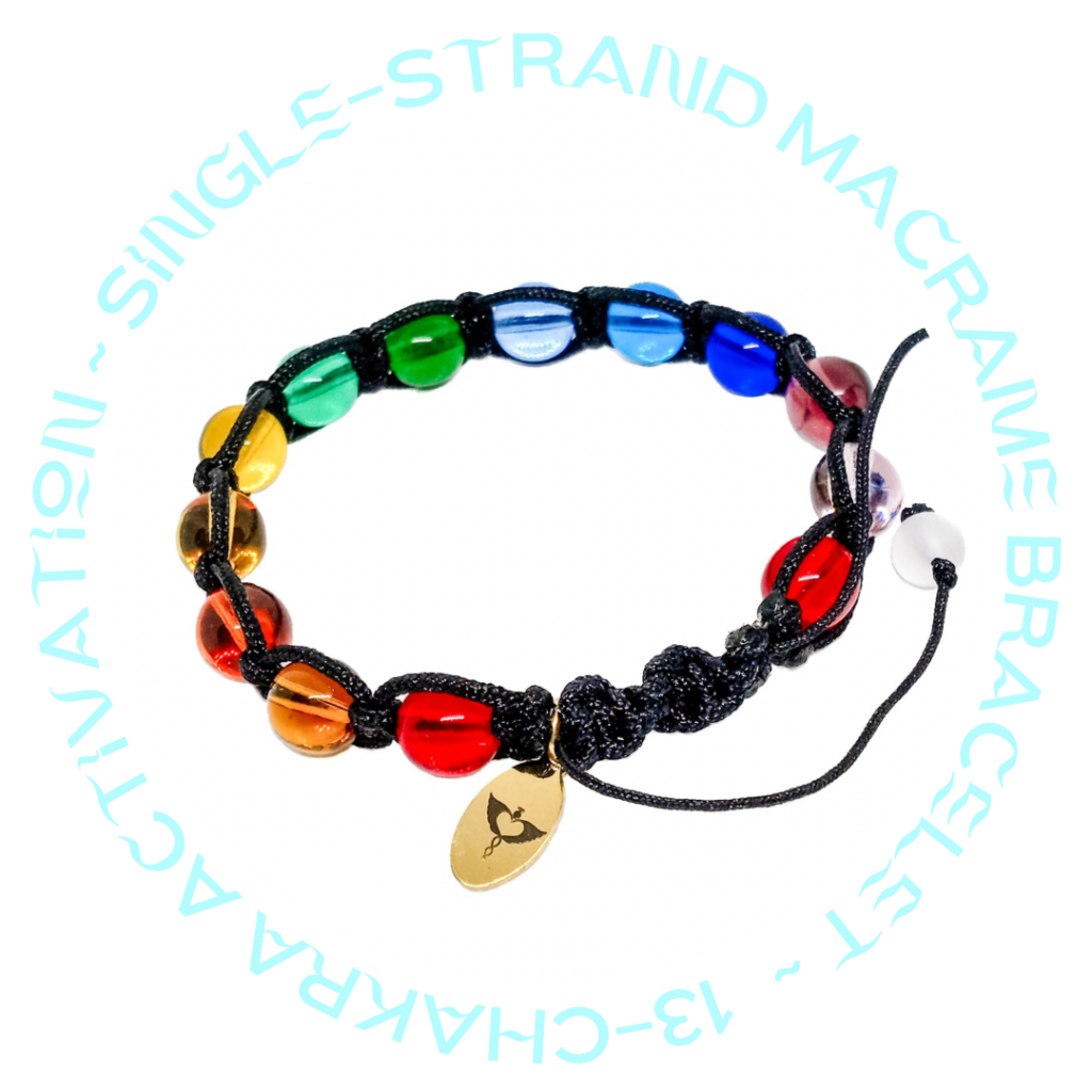 13-Chakra Activation | Single-Strand Macrame Bracelet | Circle Image