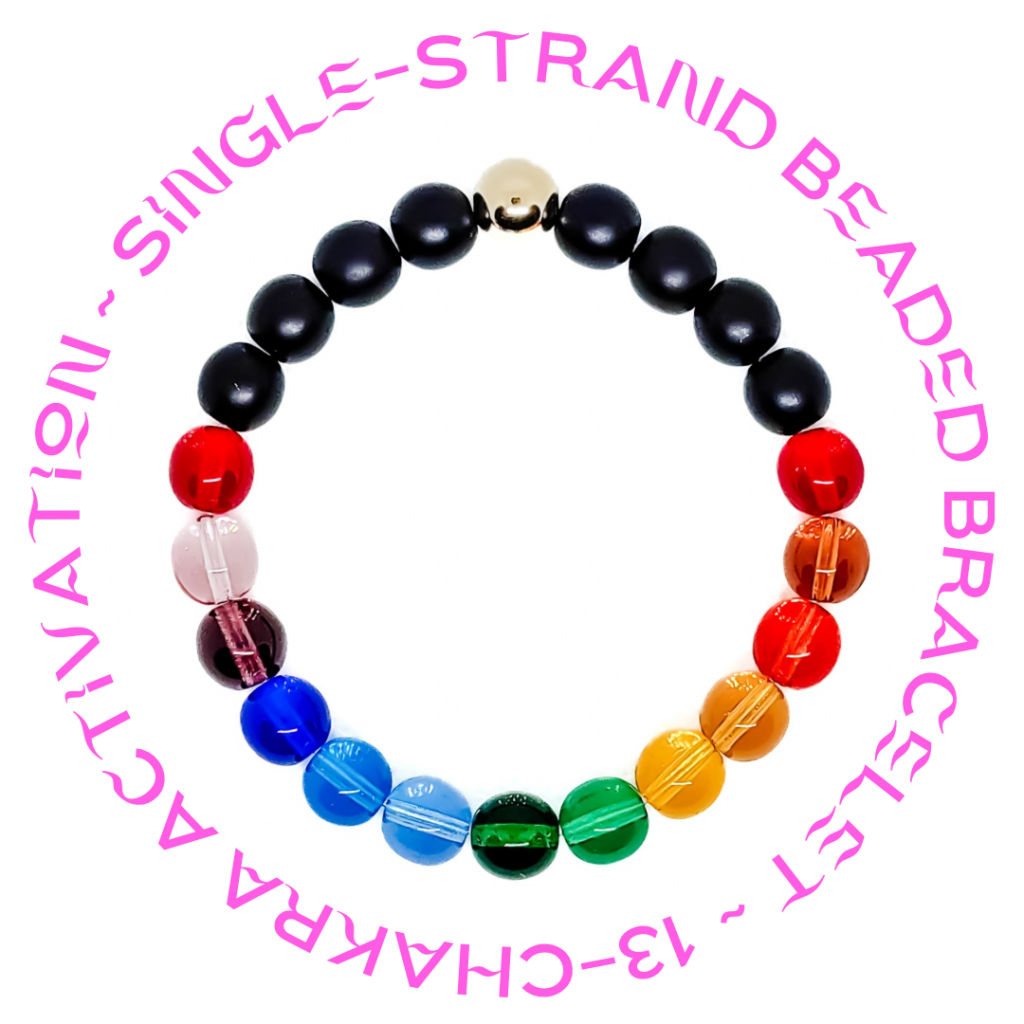 13-Chakra Activation | Single-Strand Beaded Stretch Bracelet | Circle Image