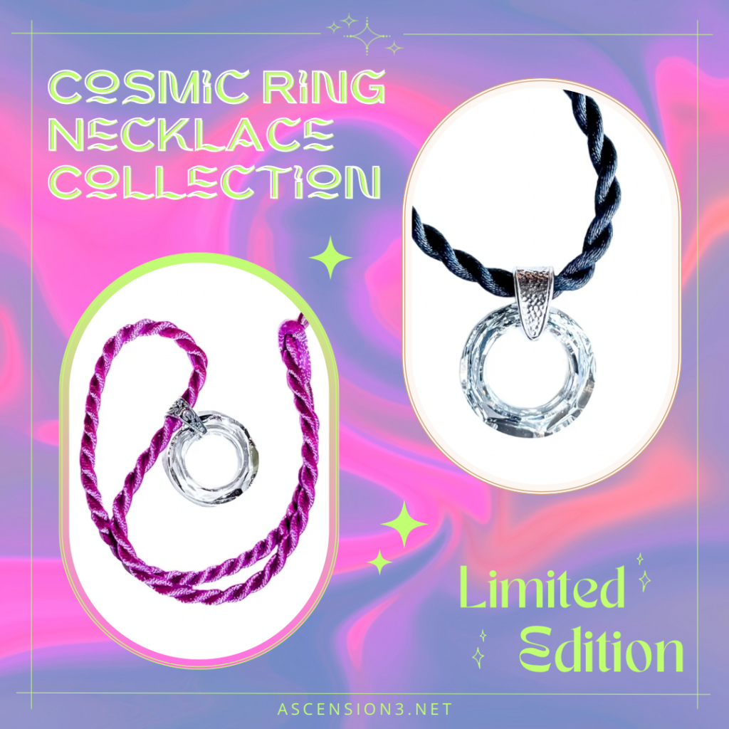 Ascension 3 Healing + Support Tools | Cosmic Ring Crystal Necklaces | Academy of Light Medicine